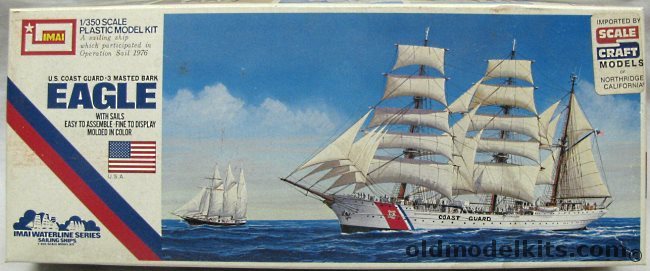 Imai 1/350 USCG Eagle 3 Masted Bark With Sails, B307 plastic model kit